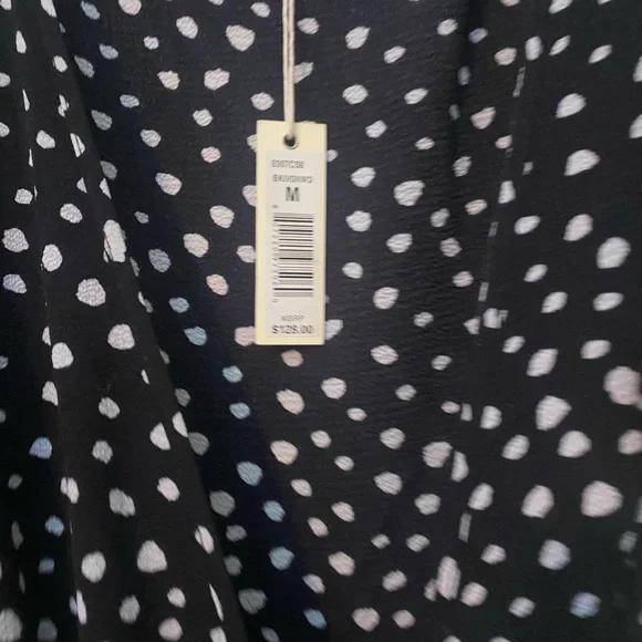 Max Studio Patterned Ruffle Wrap Midi Dress New with tags size M - Picture 9 of 16